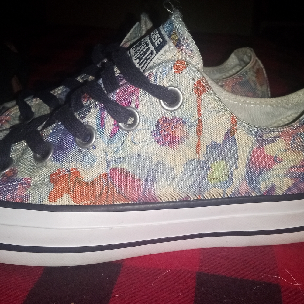 Floral Canvas Sneakers